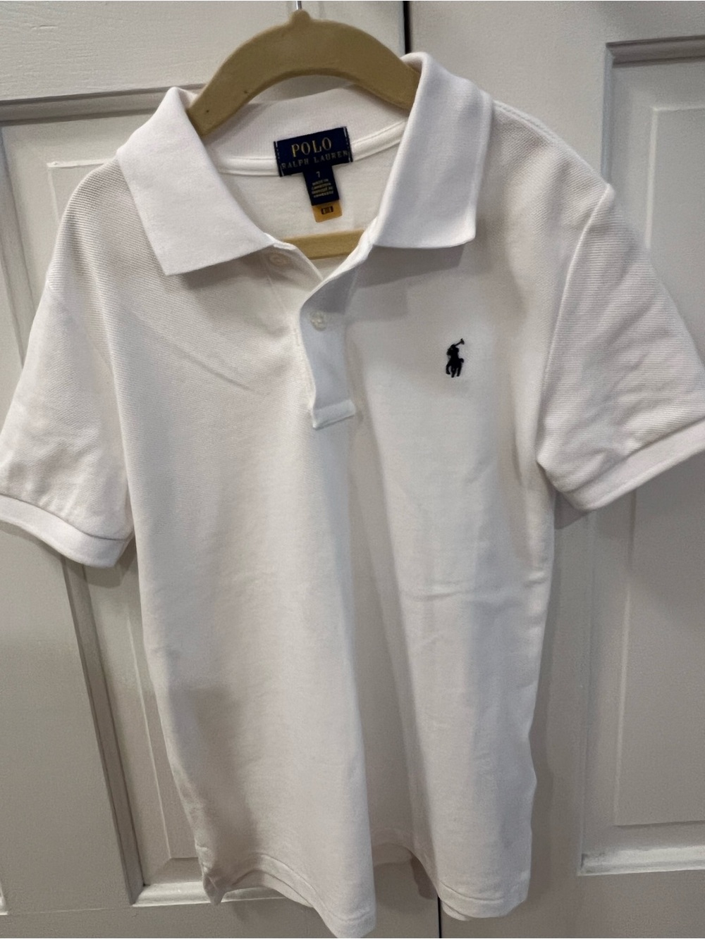 Polo by Ralph Lauren Boys White short sleeve Polo size  7
